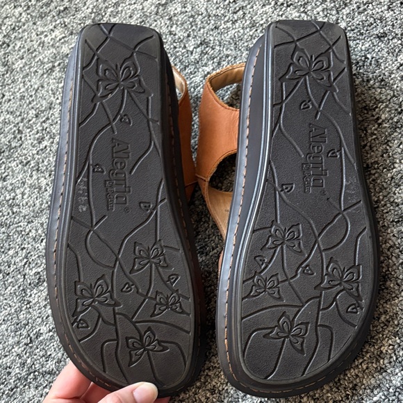 Alegria Floral Embroidered Sandals - Tan and Multicolor - Picture 3 of 5